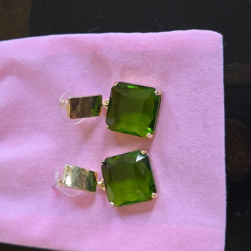Emerald  Costume Earrings